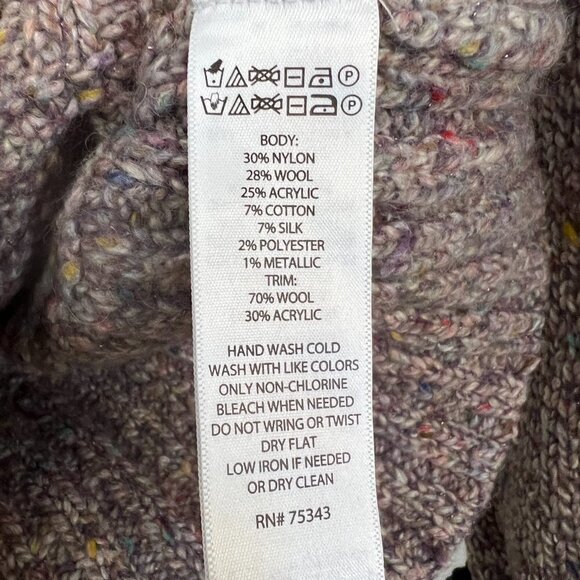 Rachel Zoe Wool Silk Blend Multicolor High Neck Knit Sweater Sz S - Picture 14 of 15